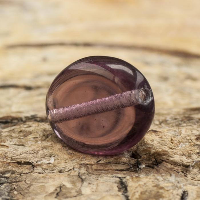 Oval glaspärla 9x12 mm, Lila (10st)