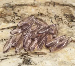 Hänge droppe glas 5x15 mm, Lila (20st)
