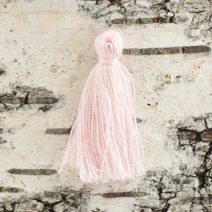 Tofs polyester 4x26-30 mm, Rosa (5st)