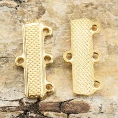 Connector Avslut 1-3 9x18 mm, Guldfärg (5st)