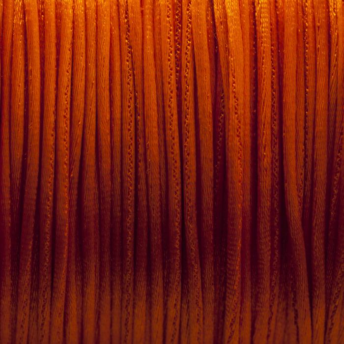 Rund nylontråd för makramé 1 mm, Mörk orange (meter)