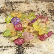 Glaspärla chip 5-8 mm, Färgmix (30st)