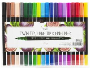 Fiberpennor Fineliner (20 st)