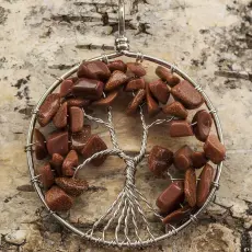 Hänge "Tree of life" 50x62 mm, Brun (st)