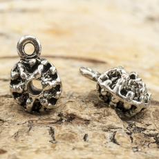Berlockhållare Räfflor 9x14 mm, Antiksilver (5st)