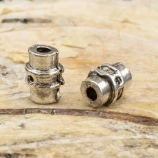 Metallpärla Tub 6x4 mm, Antiksilver (10st)