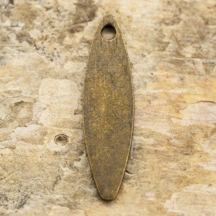 Berlock Löv, 4x15 mm, Antikbrons (10st)