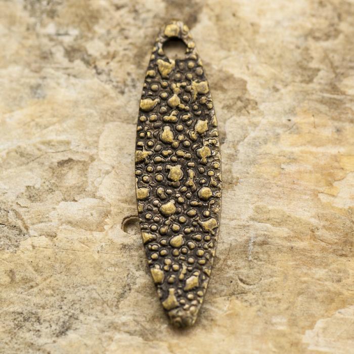 Berlock Löv, 4x15 mm, Antikbrons (10st)