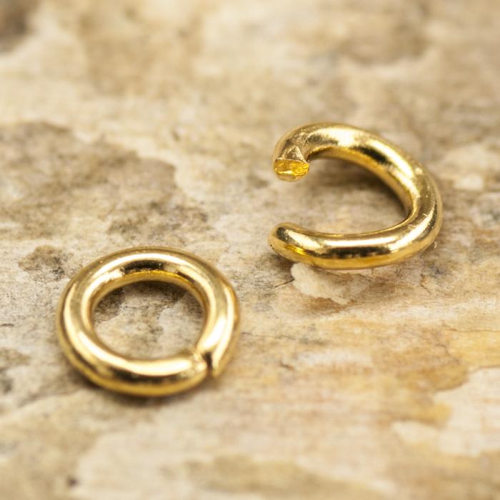 Ring öppningsbar 3 mm, Guldfärg (50st)
