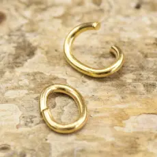 Ring Oval öppningsbar 5 mm, Guldfärg (50st)