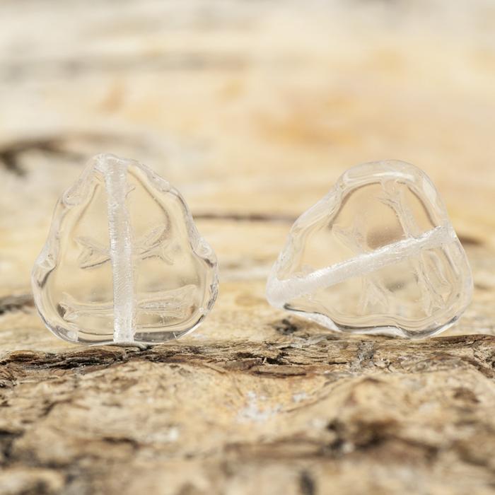Glaslöv 10x10 mm, Klar (10st)