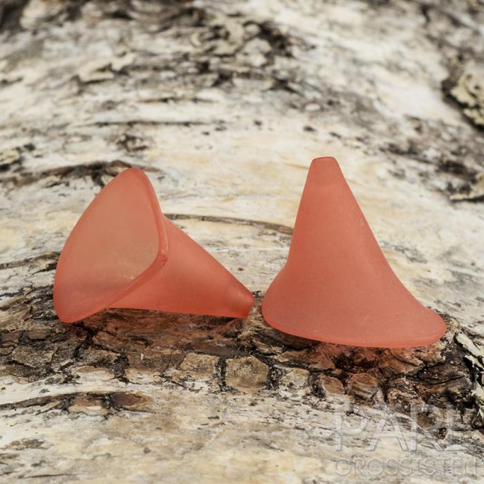 Pärlhållare Kalla frostad akryl 21x19 mm, Röd (10 st)