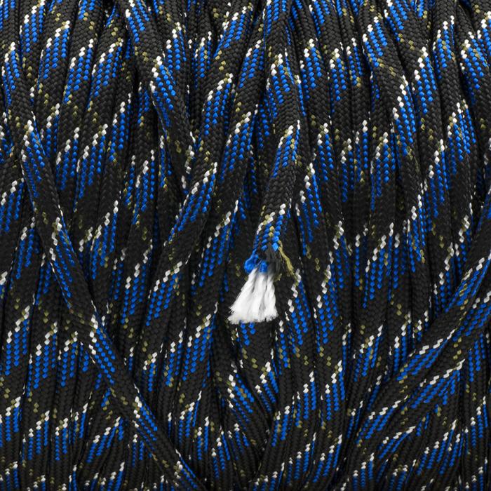Paracord 4 mm, Svart/Blå (meter)