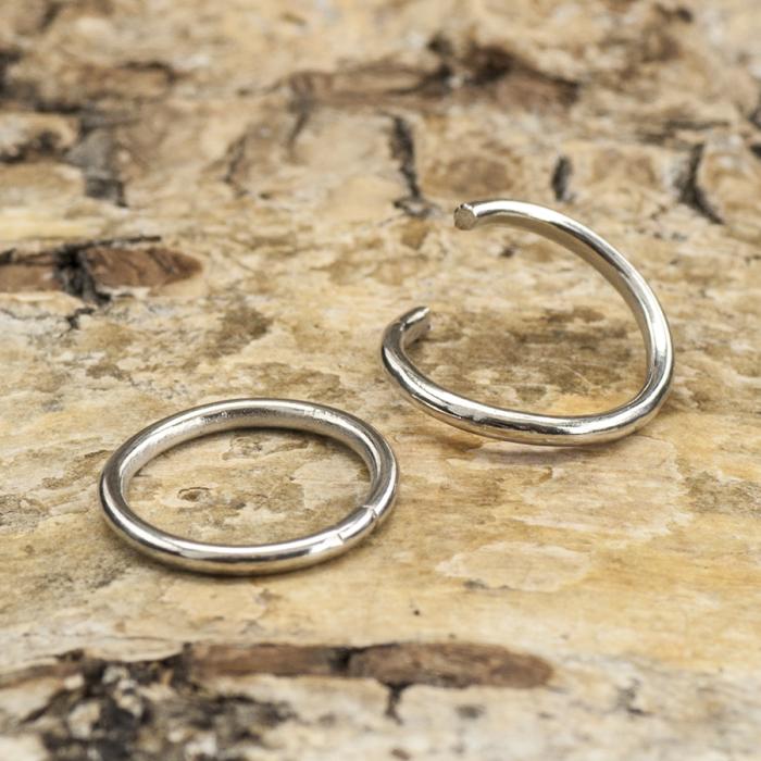 Ring öppningsbar 10 mm, Platinafärg (50st)