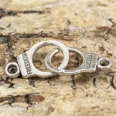 Connector Handbojor "FREEDOM" 30x10 mm, Antiksilver (st)