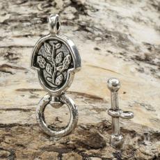 Stavlås Kvist 28x12 mm, Antiksilver (st)