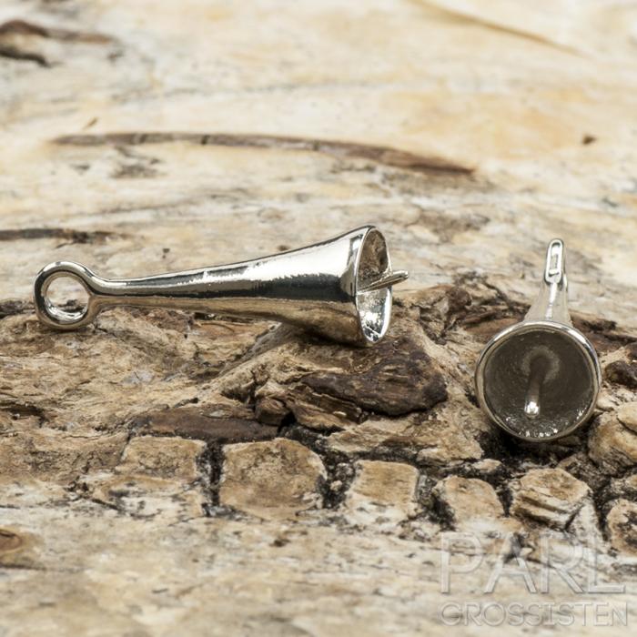 Pärl-/Berlockhållare med stift 6x17 mm, Platinafärg (st)