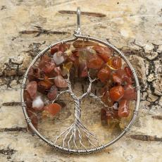 Hänge "Tree of life" 50x62 mm, Orange (st)