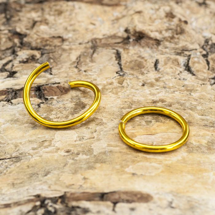 Aluminiumring öppningsbar 10 mm, Guldfärg (50st)