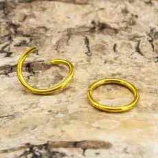 Aluminiumring öppningsbar 10 mm, Guldfärg (50st)