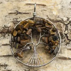 Hänge "Tree of life" 50x62 mm, Brun (st)