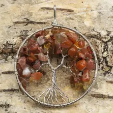 Hänge "Tree of life" 50x62 mm, Orange (st)