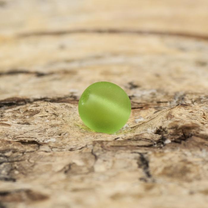 Frostad glaspärla 4 mm, Grön (60st)