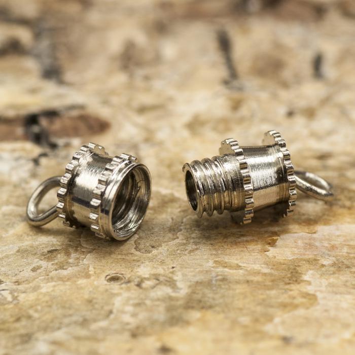 Skruvlås 14x5 mm, Platinafärg (5st)