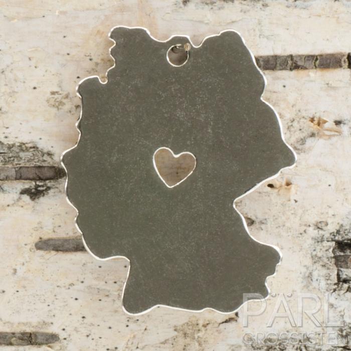 Tag Tyskland 18x23 mm, Antiksilver (st)