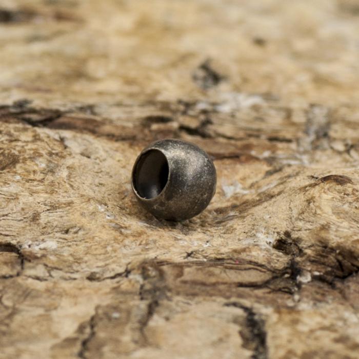Klämpärla rund 3 mm, Svart (50st)