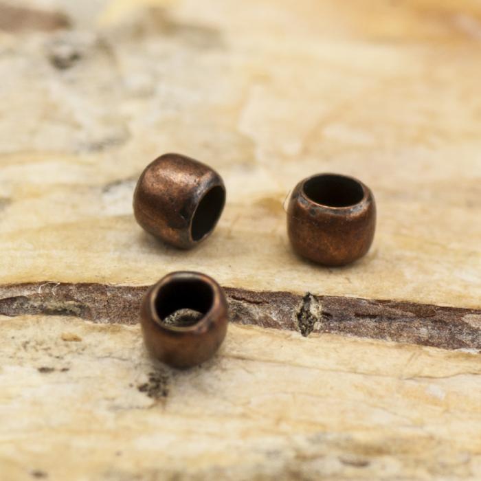 Klämpärla rund 2 mm, Antikkoppar (100st)