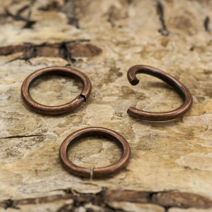 Ring öppningsbar 8 mm, Antikkoppar (50st)