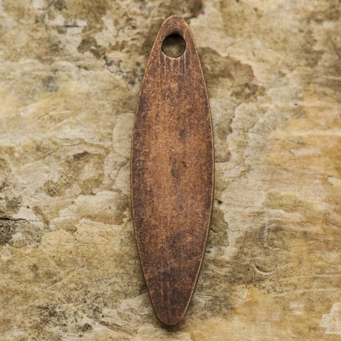 Berlock Löv, 4x15 mm, Antikkoppar (10st)