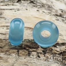 Ormlänkspärla Cat Eye Resin 13X7 mm, Blå (st)