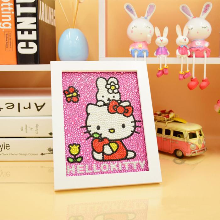 Diamond Painting med ram, Hello Kitty Friends