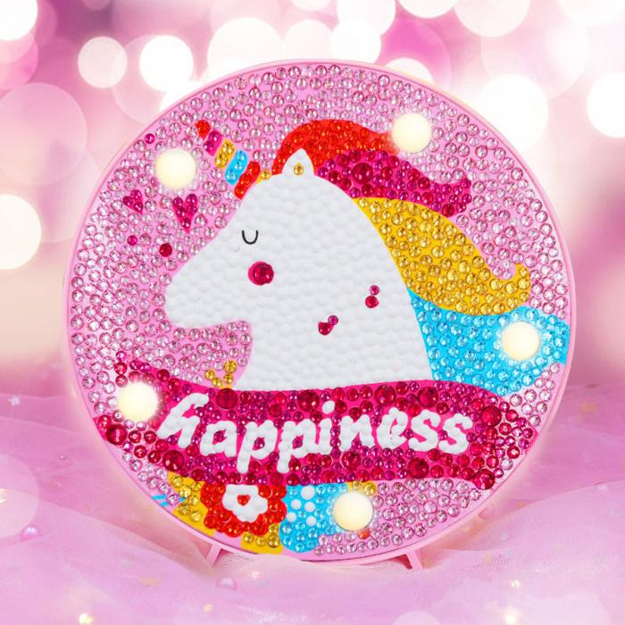 Diamond Painting Lampa, Unicorn Happiness