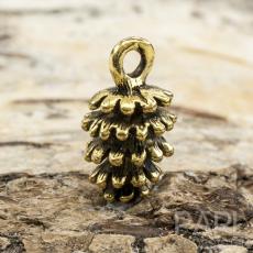 Berlock Kotte 15x8 mm, Antikguld (st)