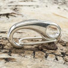 Lås Karbinhake 25x12 mm, Silverfärg (st)