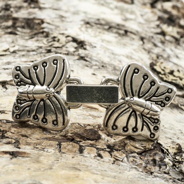 Viklås Fjäril 42x19,5x5 mm, Antiksilver (st)