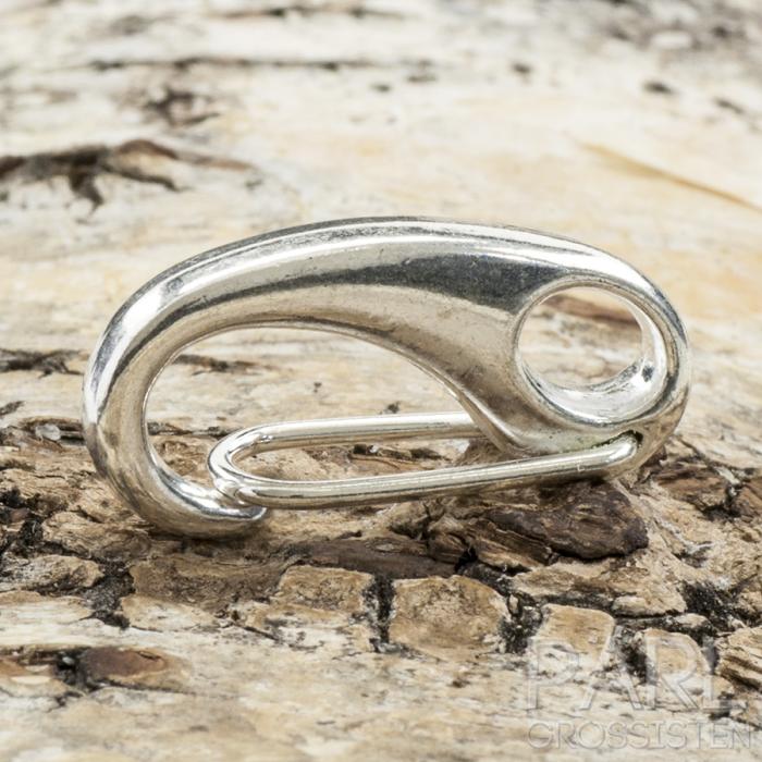 Lås Karbinhake 25x12 mm, Silverfärg (st)