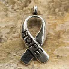 Berlock Band "Hope" 8x18 mm, Antiksilver (5st)