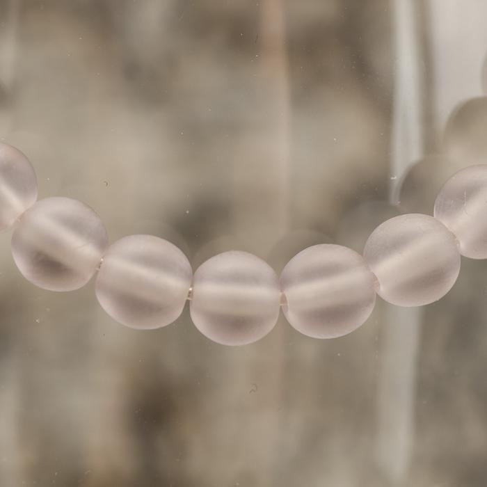 Frostad glaspärla 6 mm, Ljuslila (40st)