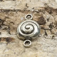 Connector Kanelbulle 23x14 mm, Antiksilver (5st)