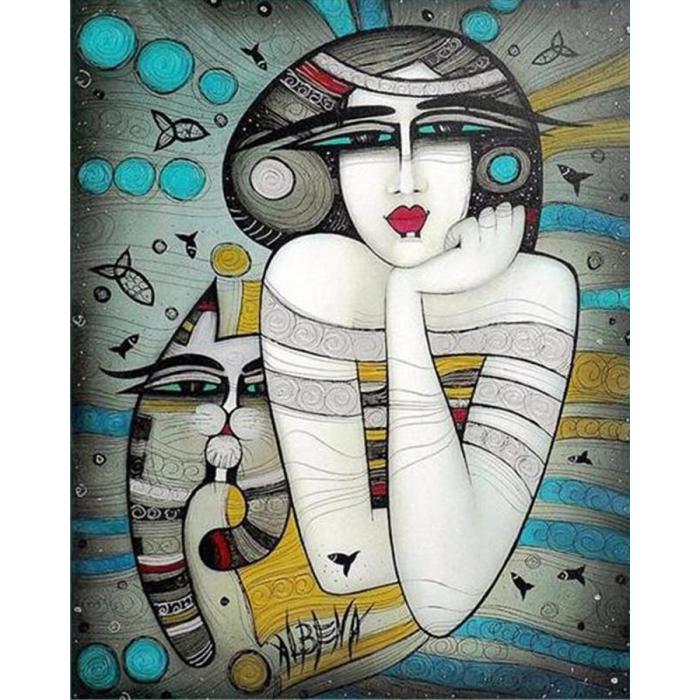 Diamond Painting Canvas 30 x 40 cm, Abstract Woman