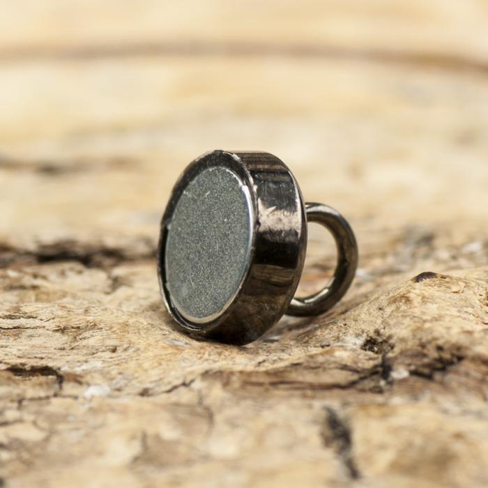 Magnetlås Rondell 10x6 mm, Svart (st)
