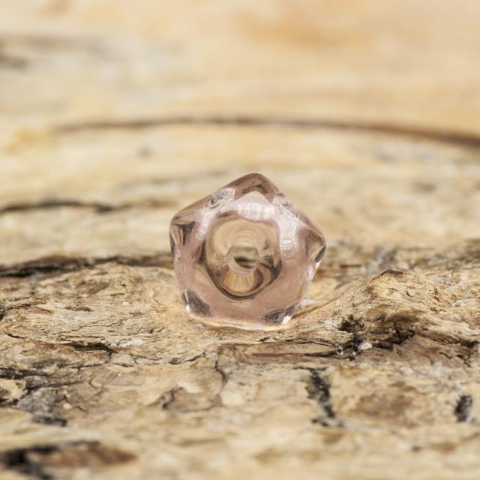 Glaspärla Pentagon 6x5,5 mm, Rosa (20st)