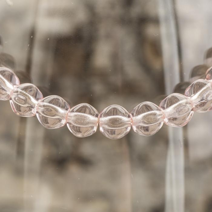 Glaspärla Pentagon 6x5,5 mm, Rosa (20st)