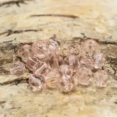 Glaspärla Pentagon 6x5,5 mm, Rosa (20st)