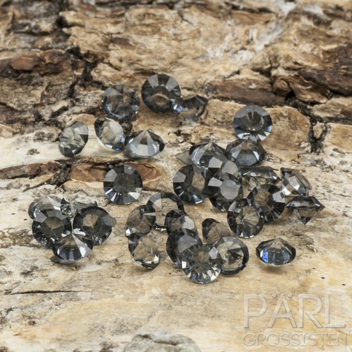 Strass-sten 3x2 mm, Mörkgrå (5gr)
