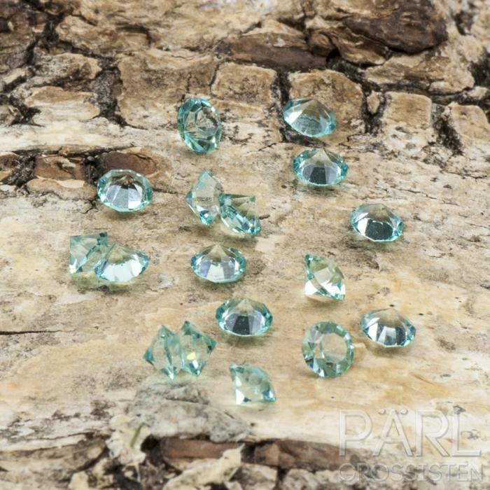 Strass-sten 3x2 mm, Turkos/Klar (5gr)